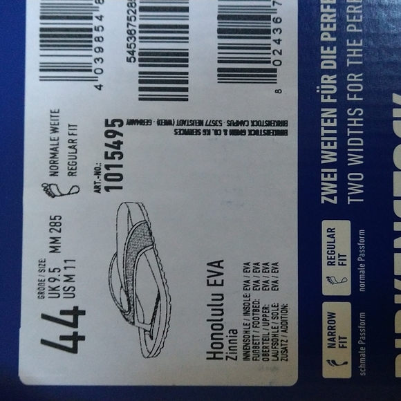 Birkenstock Zinnia Honolulu EVA Flip Flops New with box! Men 11 - Picture 6 of 8